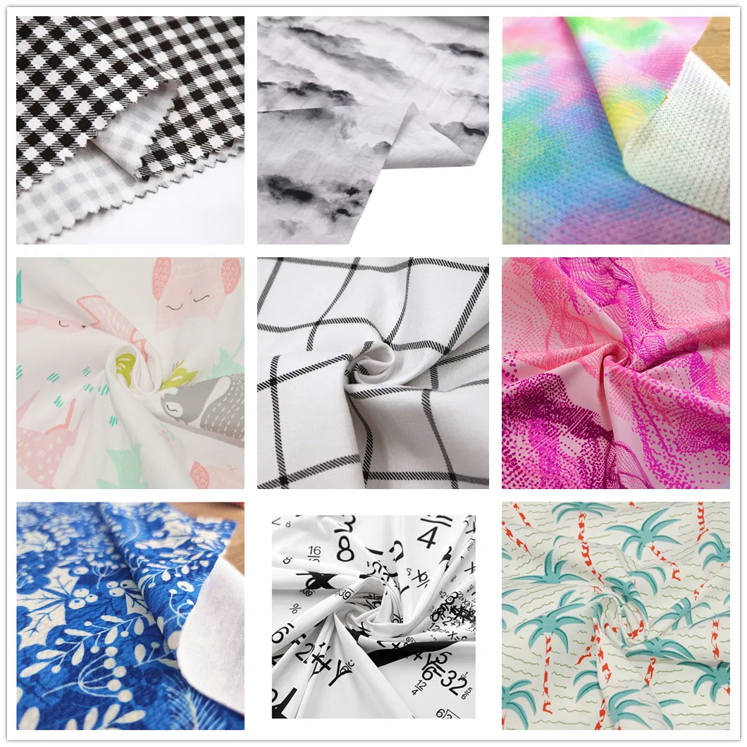 Colorful Polyester Spandex Tie Dyed Printed Fabric Four Side Stretch Knitted Yoga Wear Fabric Wholesale