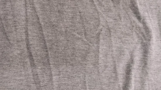 95% Tc 5% Spandex Imitation Heather Grey Jersey Melange Style Knitted T